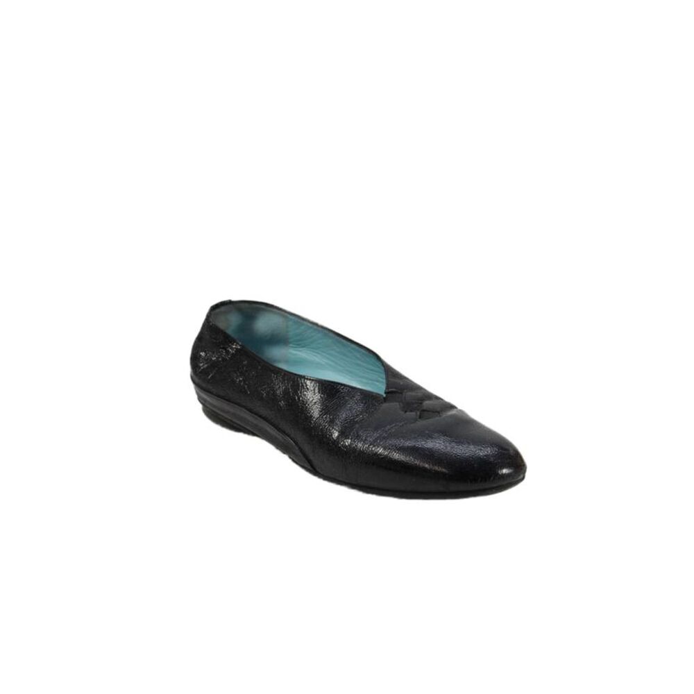 Thierry Rabotin Womens Leather Diamond Slide On Ballet Flats Black Size 36 6